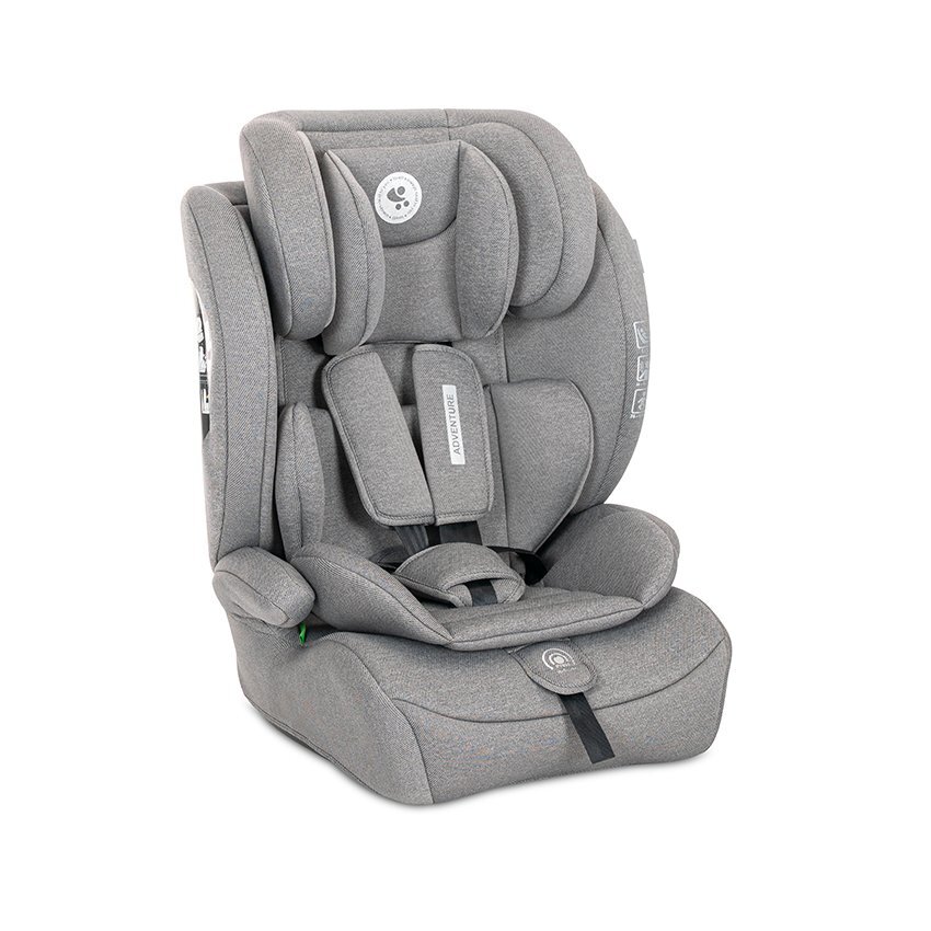 LORELLI Scaun auto pentru copii Adventure Grey i-Size 15 luni-12 ani 76-150 cm tetiera reglabila husa detasabila