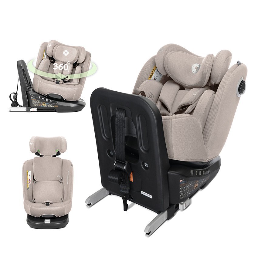 LORELLI Scaun auto pentru copii Auriga Beige i-Size isofix anti rebound bar rotativ 360 SPS 0 luni-12 ani 40-150 cm