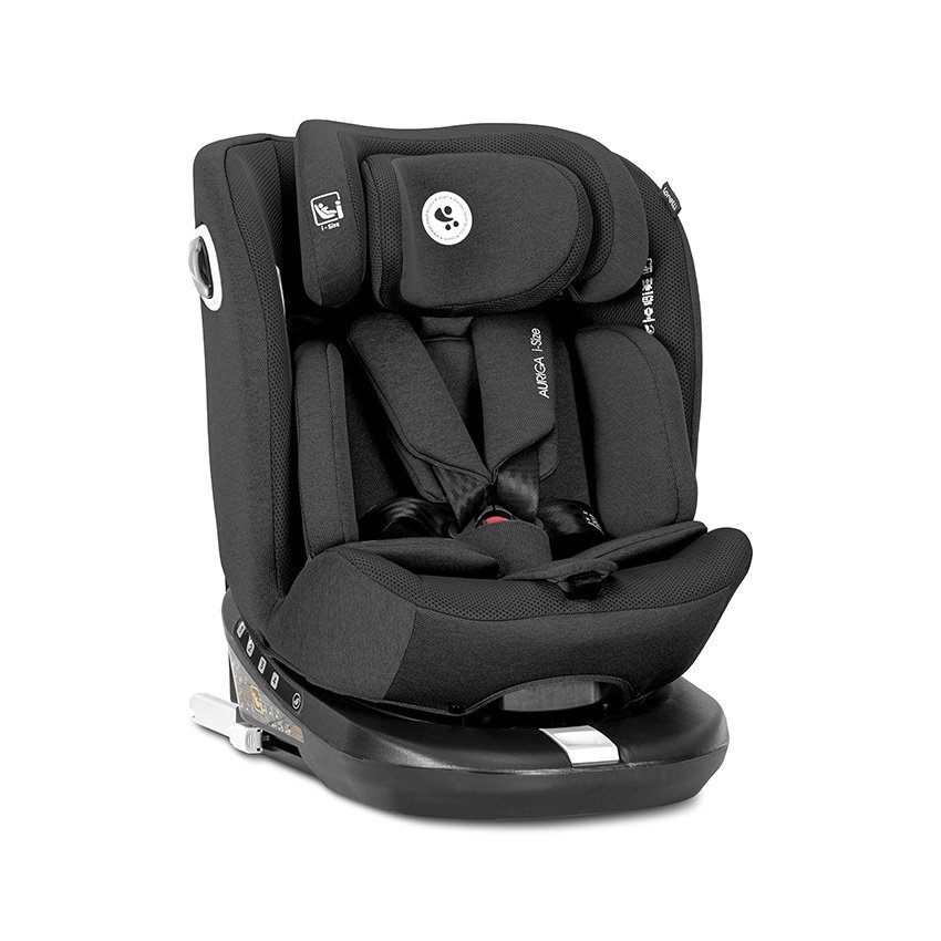 LORELLI Scaun auto pentru copii Auriga Black i-Size isofix anti rebound bar rotativ 360 SPS 0 luni-12 ani 40-150 cm