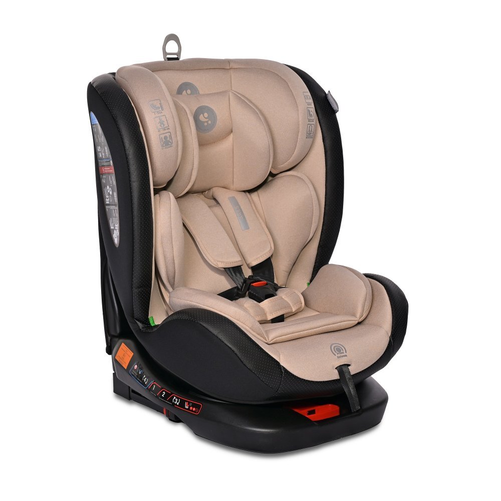 LORELLI Scaun auto pentru copii cu isofix Ares i-Size si rotativ 360 grade 0 luni-12 ani Beige