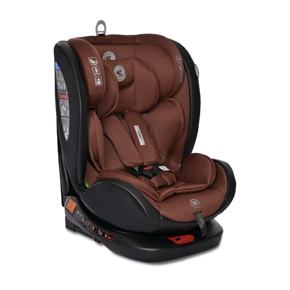 LORELLI Scaun auto pentru copii cu isofix Ares i-Size si rotativ 360 grade 0 luni-12 ani Ginger