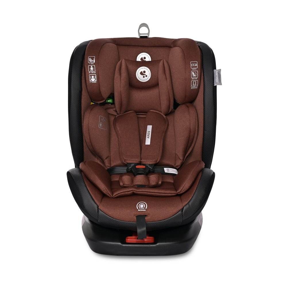 LORELLI Scaun auto pentru copii cu isofix Ares i-Size si rotativ 360 grade 0 luni-12 ani Ginger