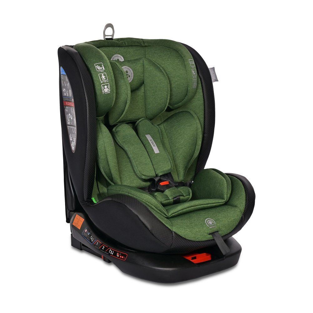 LORELLI Scaun auto pentru copii cu isofix Ares i-Size si rotativ 360 grade 0 luni-12 ani Green