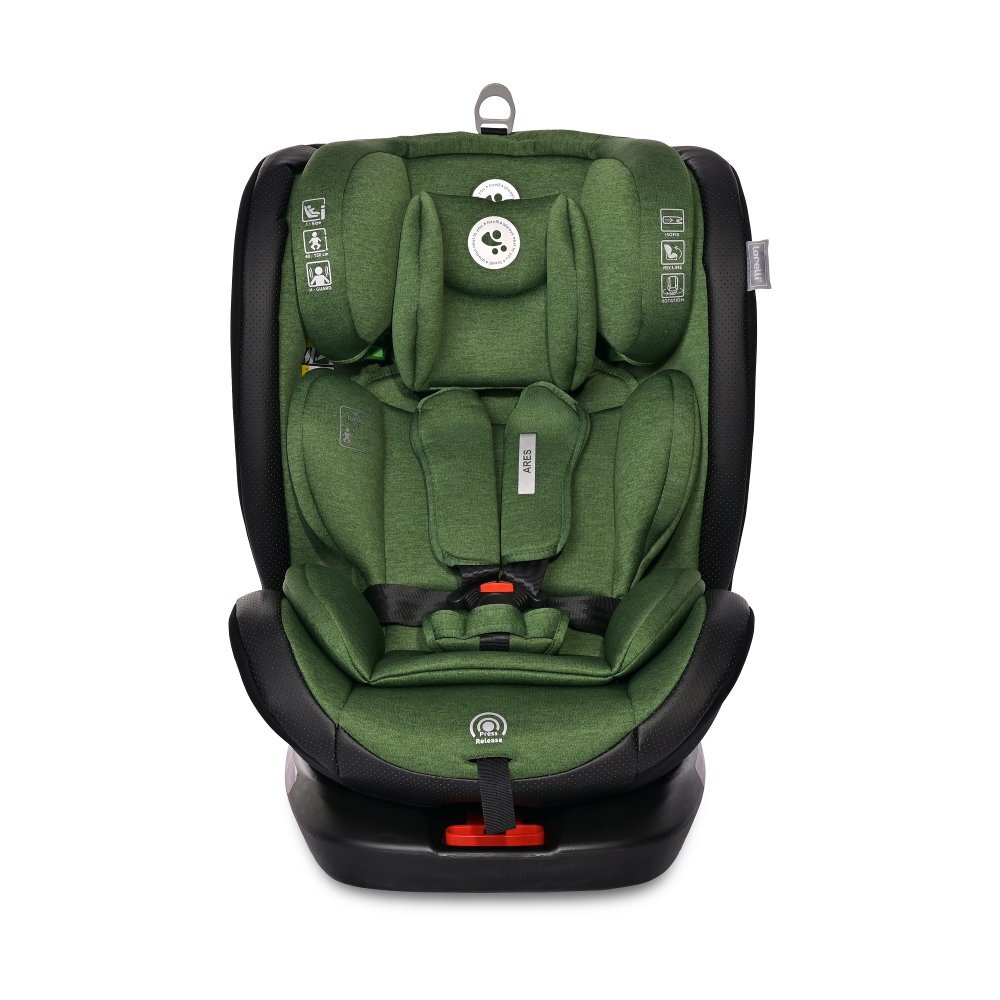LORELLI Scaun auto pentru copii cu isofix Ares i-Size si rotativ 360 grade 0 luni-12 ani Green