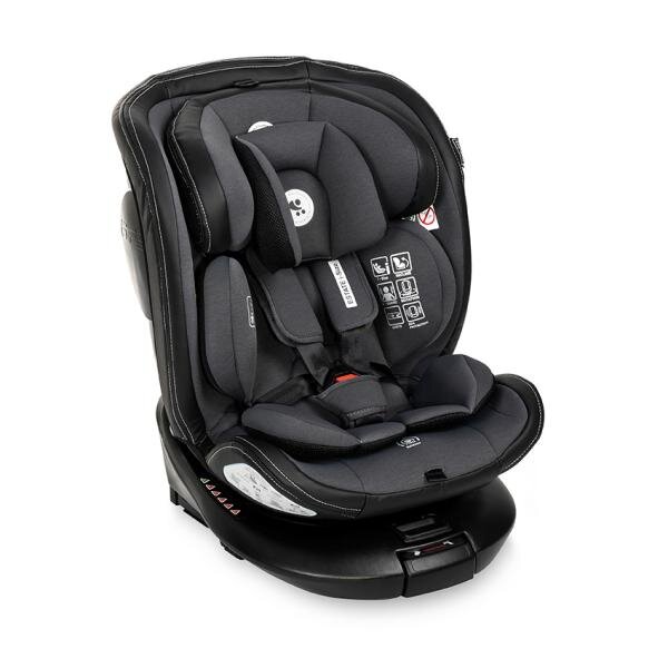 LORELLI Scaun auto pentru copii Estate Grey i-Size isofix baza rotativa picior de sprijin 0 luni-12 ani 40-150 cm