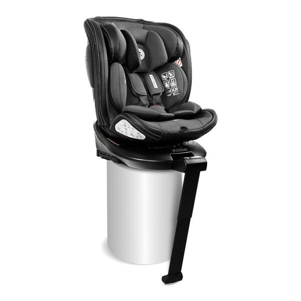 LORELLI Scaun auto pentru copii Estate Grey i-Size isofix baza rotativa picior de sprijin 0 luni-12 ani 40-150 cm