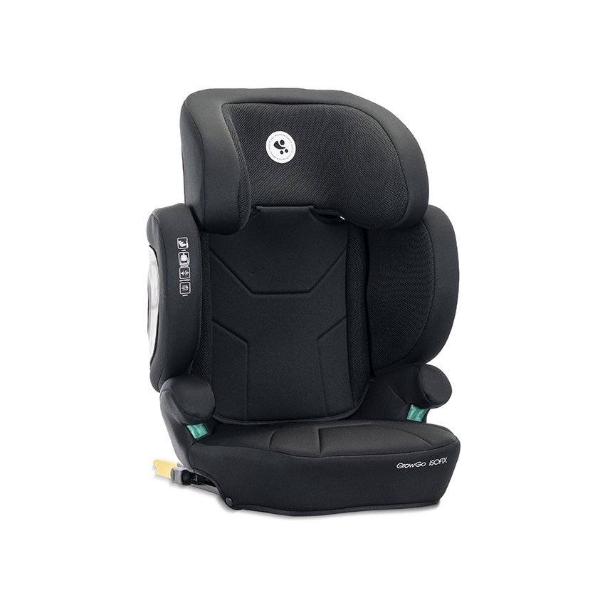 LORELLI Scaun auto pentru copii Growgo Black cu isofix pliabil protectii laterale extensibile tetiera reglabila 100-150 cm 3-12 ani