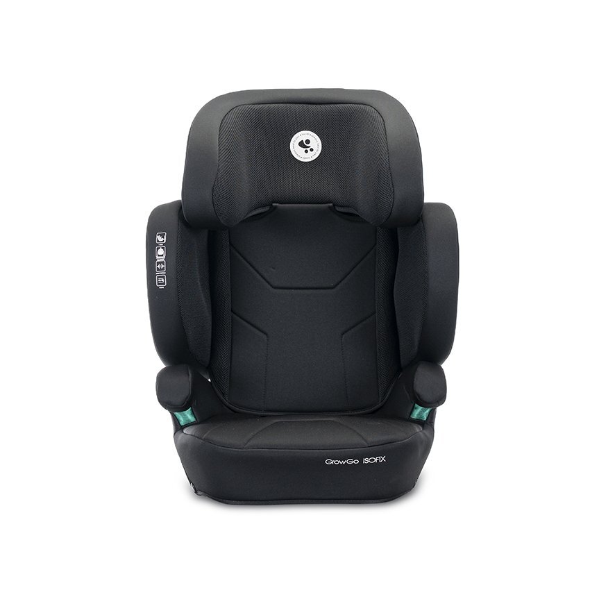 LORELLI Scaun auto pentru copii Growgo Black cu isofix pliabil protectii laterale extensibile tetiera reglabila 100-150 cm 3-12 ani
