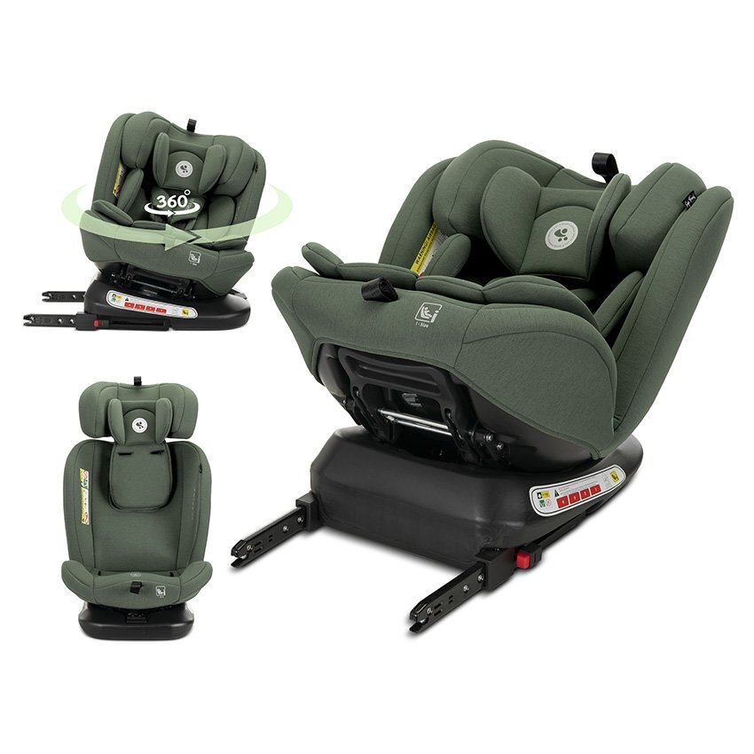 LORELLI Scaun auto pentru copii i-Size Capella Green cu isofix rotativ 360 grade 0 luni-12 ani 40-150 cm