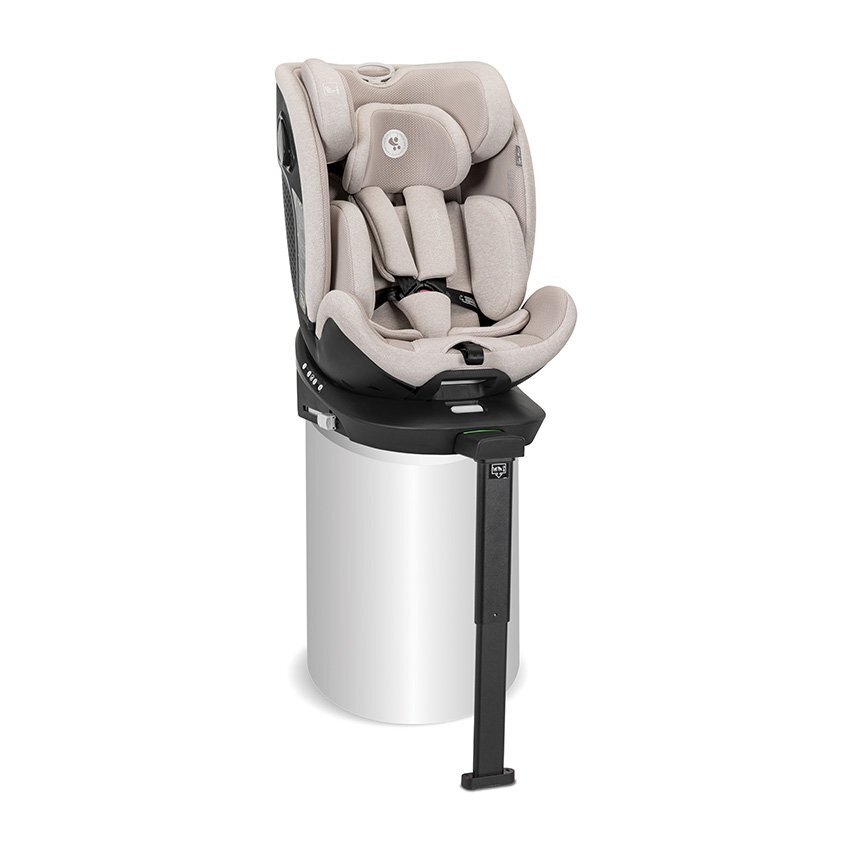 LORELLI Scaun auto pentru copii Perseus Beige i-Size isofix baza rotativa picior de sprijin EPS Memory panou de ventilatie SPS 0 luni-12 ani 40-150 cm