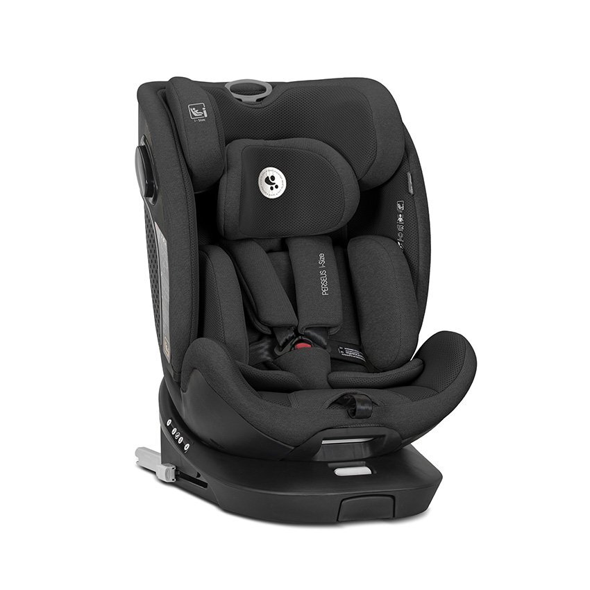 LORELLI Scaun auto pentru copii Perseus Black i-Size isofix baza rotativa picior de sprijin EPS Memory panou de ventilatie SPS 0 luni-12 ani 40-150 cm