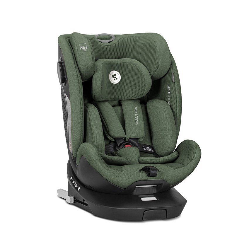 LORELLI Scaun auto pentru copii Perseus Green i-Size isofix baza rotativa picior de sprijin EPS Memory panou de ventilatie SPS 0 luni-12 ani 40-150 cm
