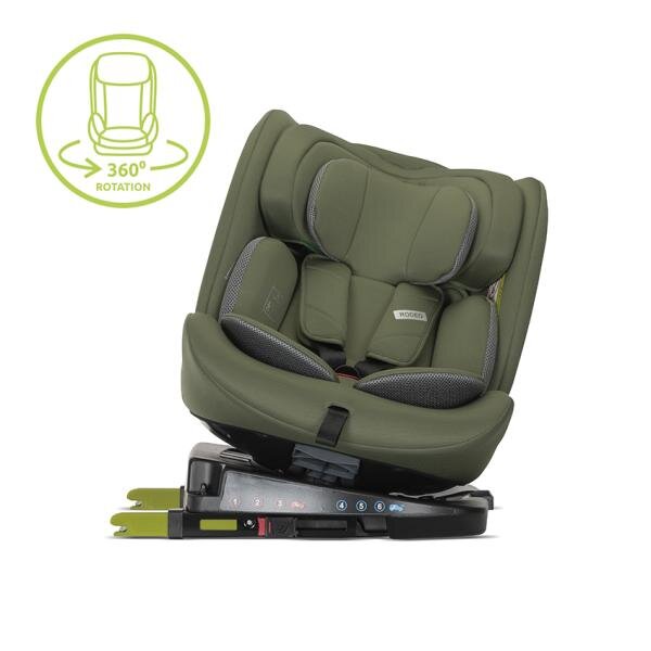 LORELLI Scaun auto pentru copii Rodeo Green Grey i-Size isofix rotativ protectie SPS la impact lateral 0 luni-12 ani 40-150 cm