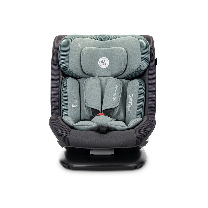 LORELLI Scaun auto pentru copii Sagitta Green i-Size rotativ 360 protectie laterala SPS spatar reglabil 0-12 ani 40-150 cm SPS