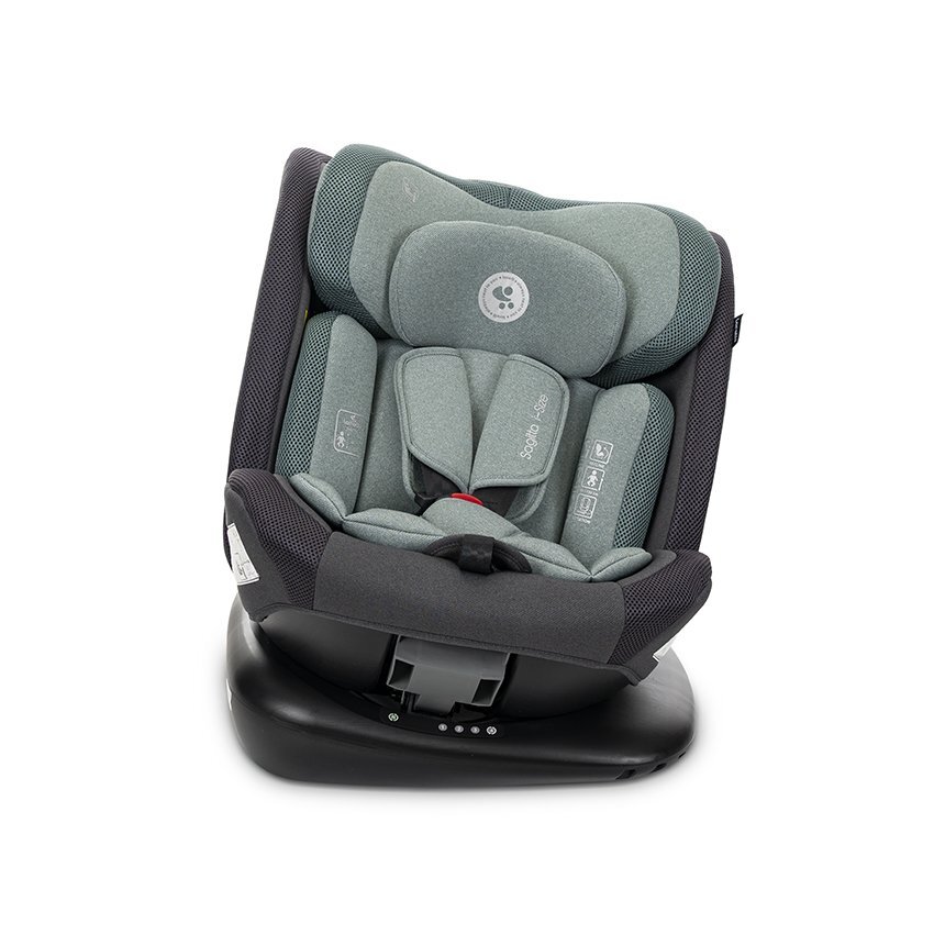 LORELLI Scaun auto pentru copii Sagitta Green i-Size rotativ 360 protectie laterala SPS spatar reglabil 0-12 ani 40-150 cm SPS