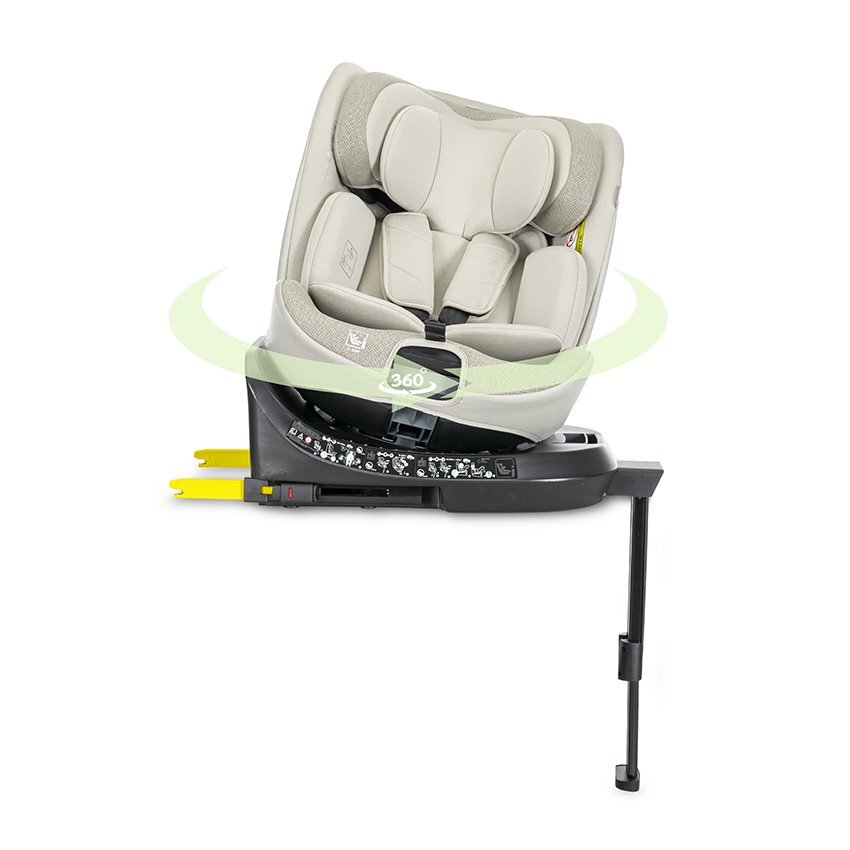 LORELLI Scaun auto pentru copii Solaris Beige 40-150 cm i-Size isofix picior de sprijin rotativ 360 0 luni-12 ani