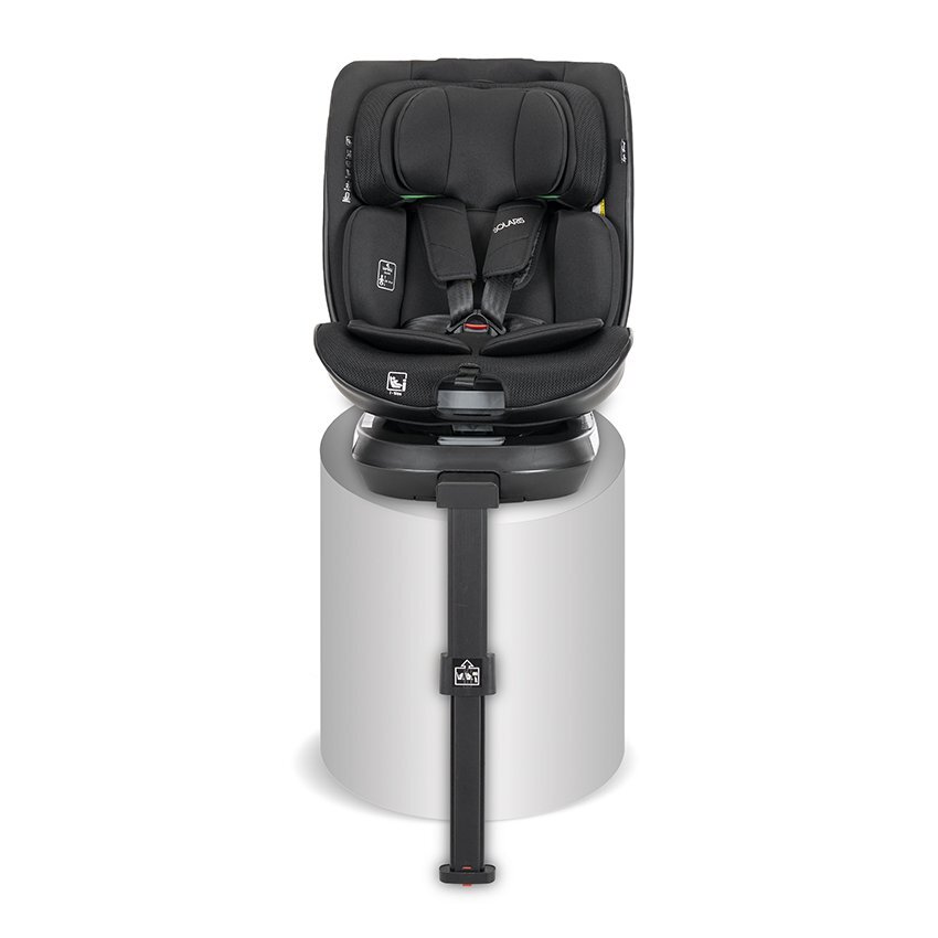 LORELLI Scaun auto pentru copii Solaris Black 40-150 cm i-Size isofix picior de sprijin rotativ 360 0 luni-12 ani