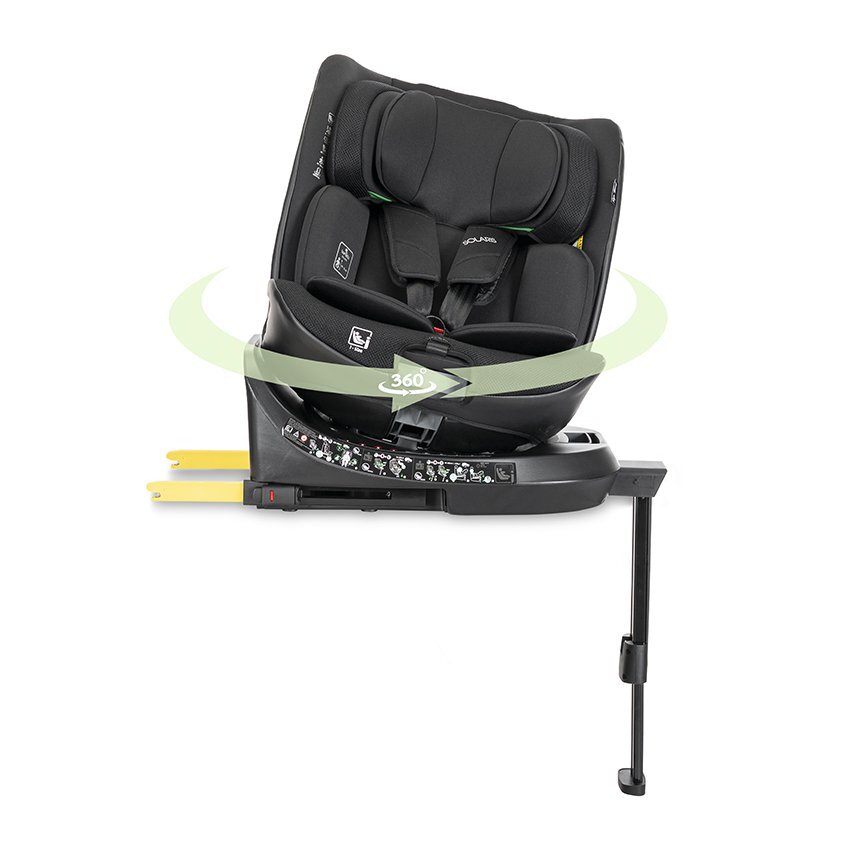 LORELLI Scaun auto pentru copii Solaris Black 40-150 cm i-Size isofix picior de sprijin rotativ 360 0 luni-12 ani