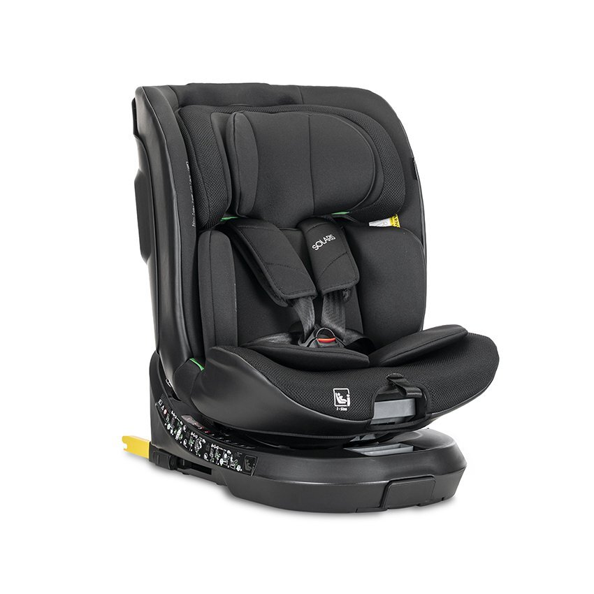 LORELLI Scaun auto pentru copii Solaris Black 40-150 cm i-Size isofix picior de sprijin rotativ 360 0 luni-12 ani