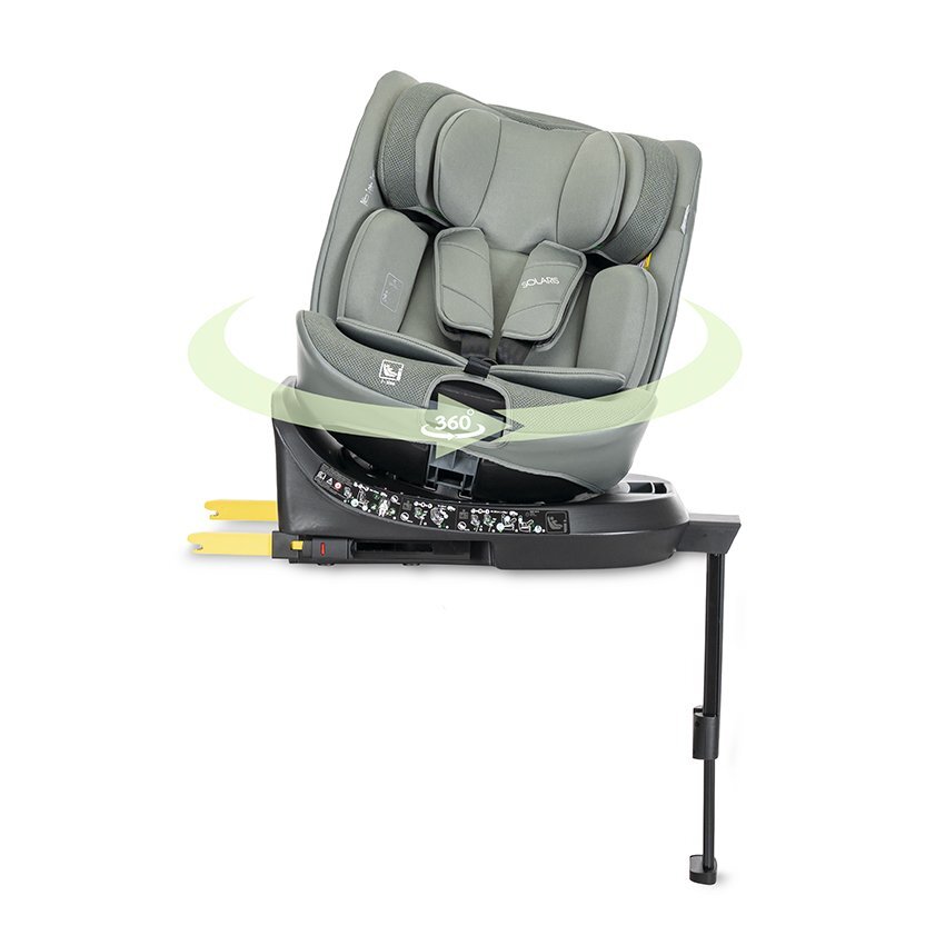LORELLI Scaun auto pentru copii Solaris Green 40-150 cm i-Size isofix picior de sprijin rotativ 360 0 luni-12 ani