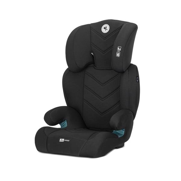LORELLI Scaun auto pentru copii Speed Black i-Size transformabil in inaltator auto tetiera reglabila cotiere husa detasabila 3-12 ani 100-150 cm