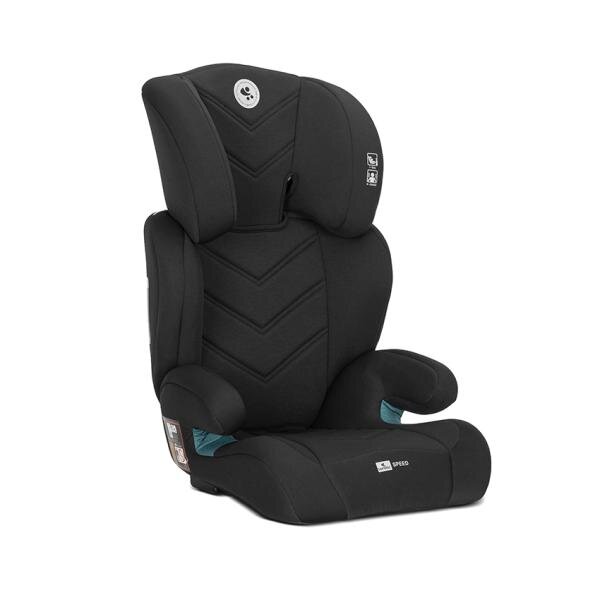 LORELLI Scaun auto pentru copii Speed Black i-Size transformabil in inaltator auto tetiera reglabila cotiere husa detasabila 3-12 ani 100-150 cm