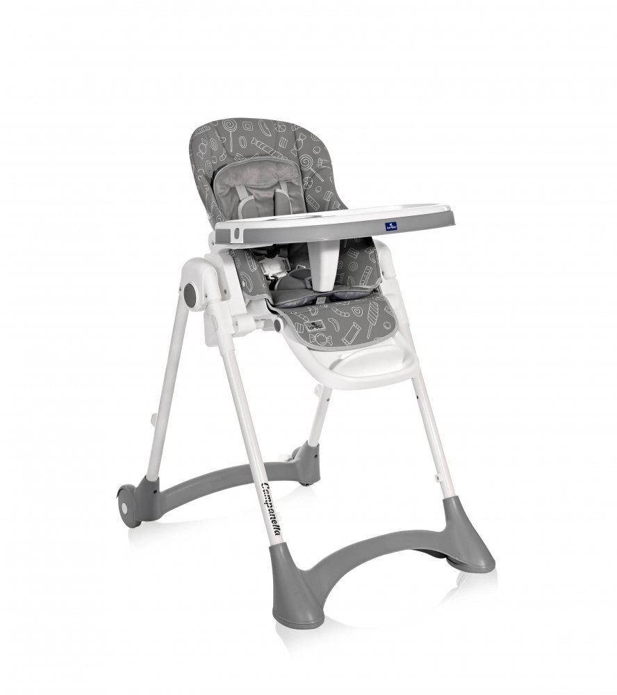 LORELLI Scaun de masa Campanella reglabil 6-36 luni Grey Candy