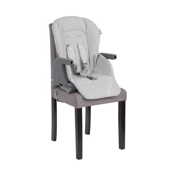 LORELLI Scaun de masa inalt pentru copii Chef Grey Leather 3 in 1 reglabil in mutiple pozitii dotat cu roti si suport pentru picioare