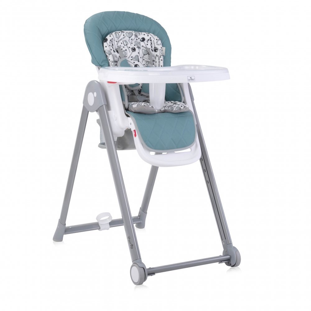 LORELLI Scaun de masa Party reglabil cadru din aluminiu Arctic Blue Leather