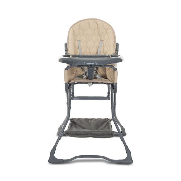 LORELLI Scaun de masa pentru copii Bonbon Beige Leather cu suport pentru picioare cos pentru jucarii pliere compacta greutate admisa 15 kg