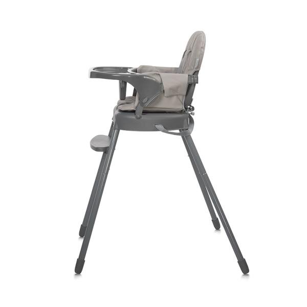 LORELLI Scaun de masa pentru copii Siesta Beige Leather 3 in 1 cu suport pentru picioare tavita detasabila si centuri de siguranta