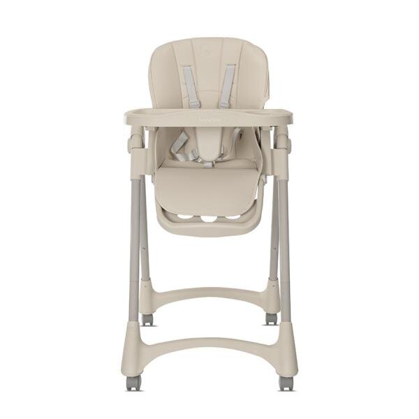 LORELLI Scaun de masa pentru copii Tummy Time Beige reglabil in multiple pozitii roti din silicon 2 tavite detasabile centuri de siguranta suport pentru picioare