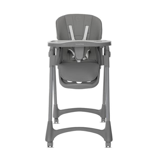 LORELLI Scaun de masa pentru copii Tummy Time Grey reglabil in multiple pozitii roti din silicon 2 tavite detasabile centuri de siguranta suport pentru picioare