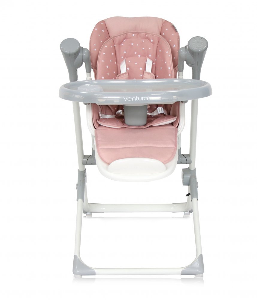 LORELLI Scaun de masa si leagan electric Ventura Peach Beige Stars