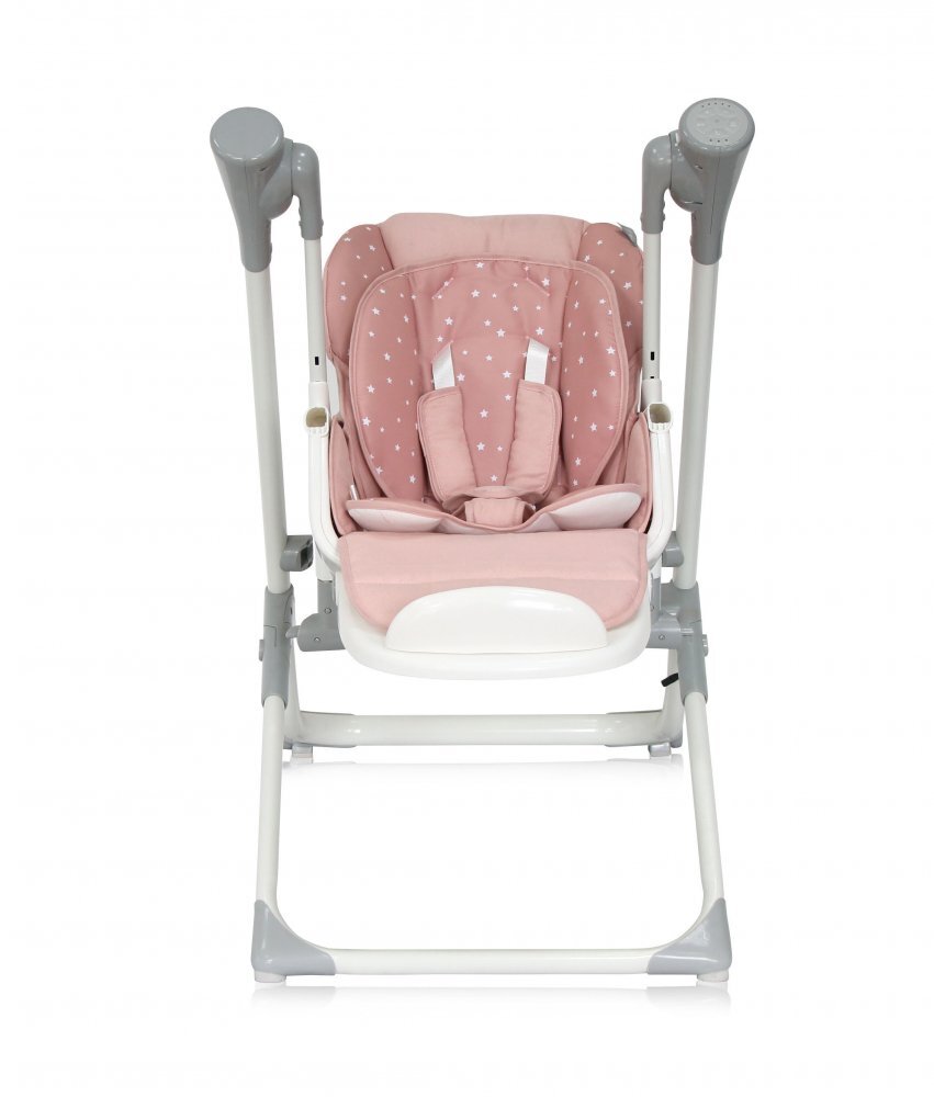 LORELLI Scaun de masa si leagan electric Ventura Peach Beige Stars