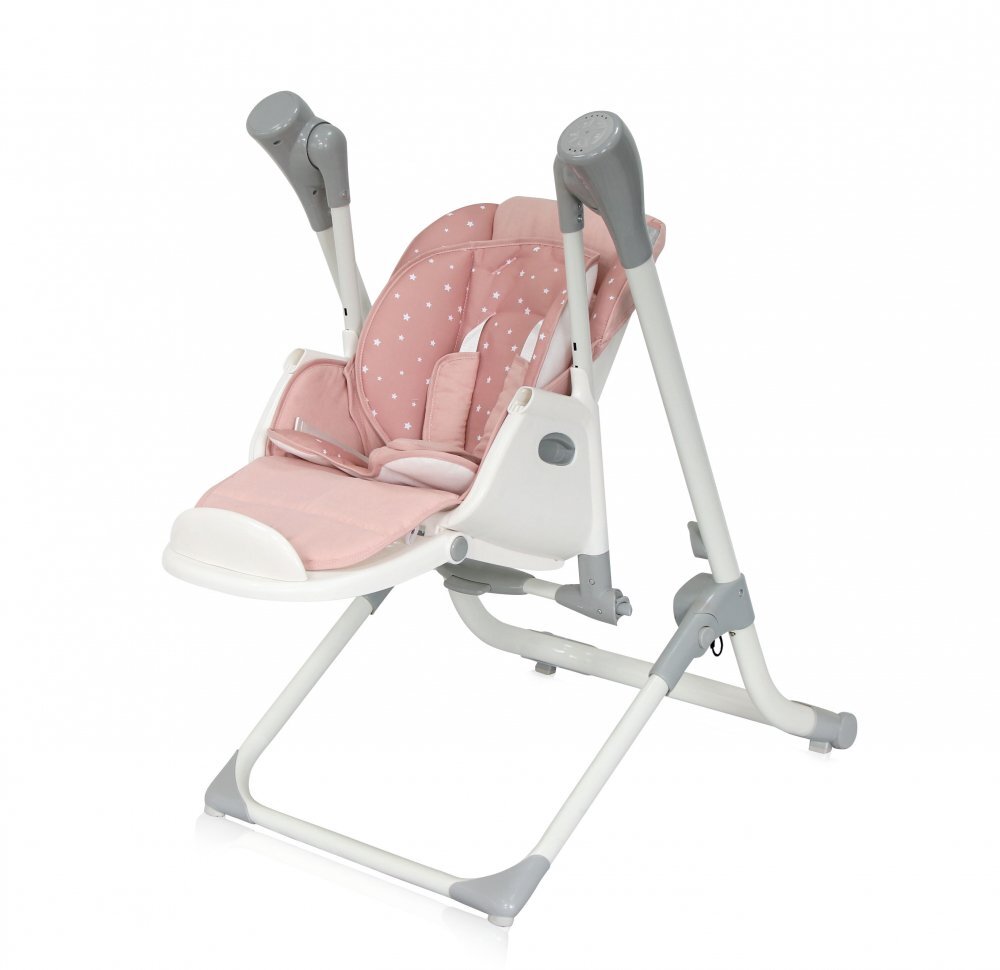 LORELLI Scaun de masa si leagan electric Ventura Peach Beige Stars