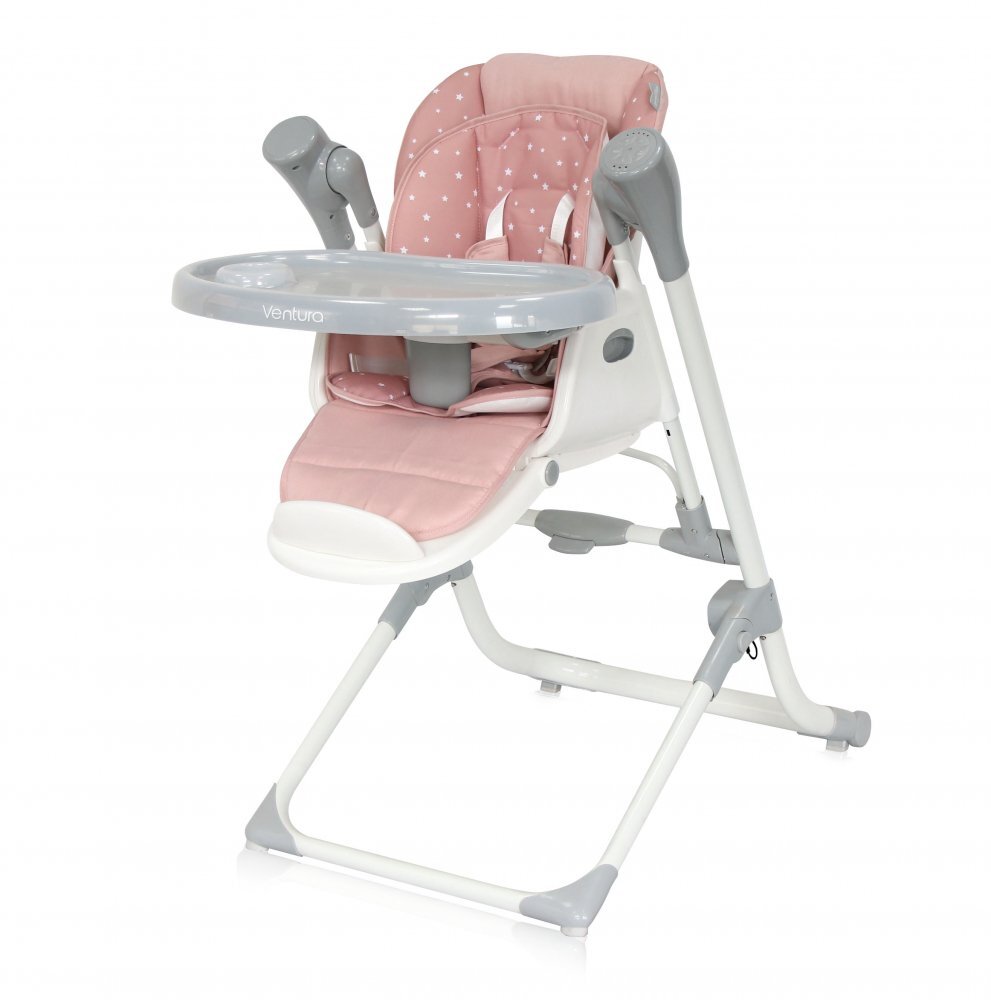 LORELLI Scaun de masa si leagan electric Ventura Peach Beige Stars