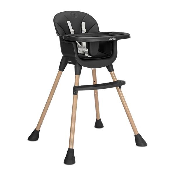 LORELLI Scaun inalt de masa pentru copii Vanilla Black 3 in 1 varsta 6 luni - 6 ani greutate admisa 26 kg