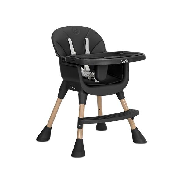 LORELLI Scaun inalt de masa pentru copii Vanilla Black 3 in 1 varsta 6 luni - 6 ani greutate admisa 26 kg