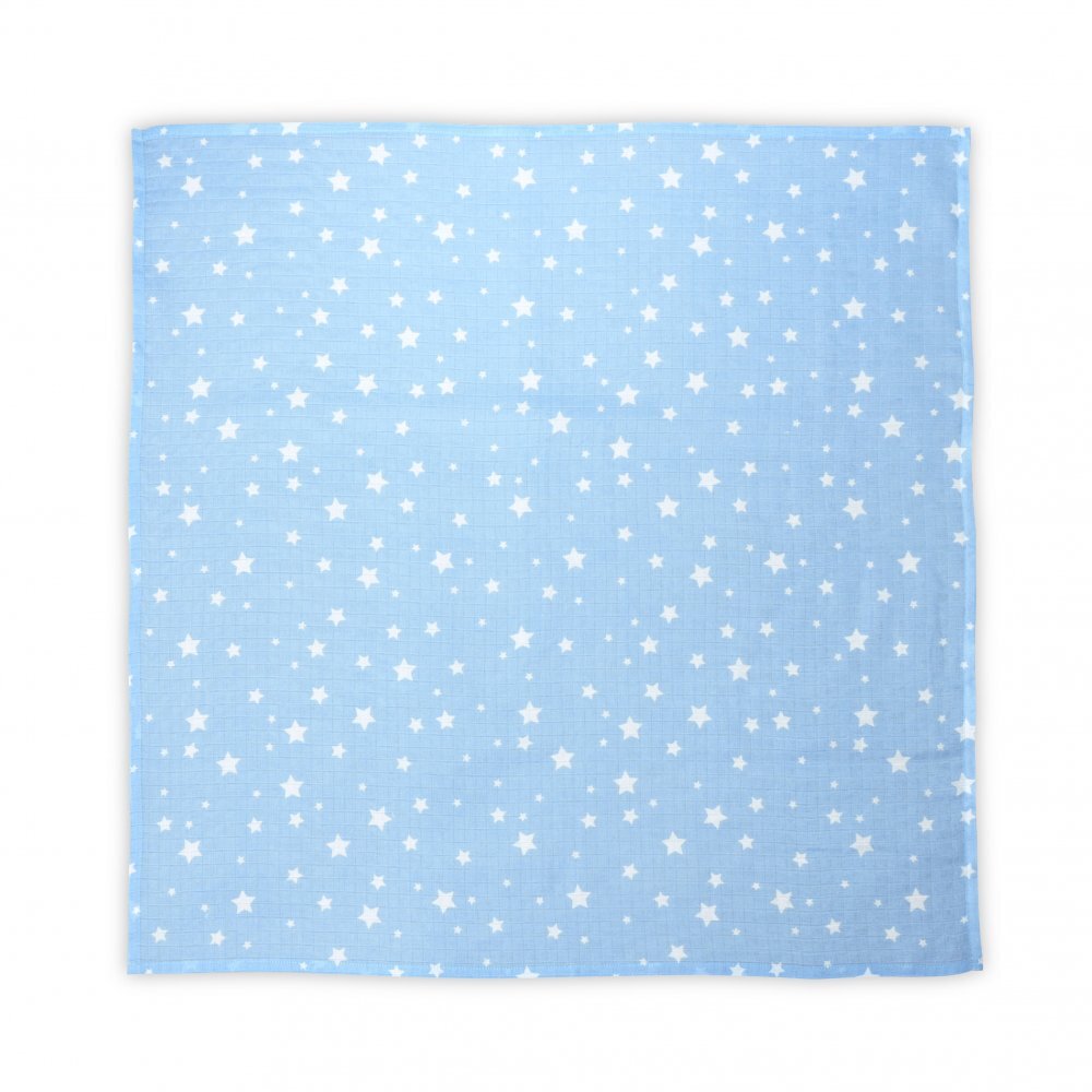 LORELLI Scutec pled din muselina 80x80 cm Aquatic with Stars