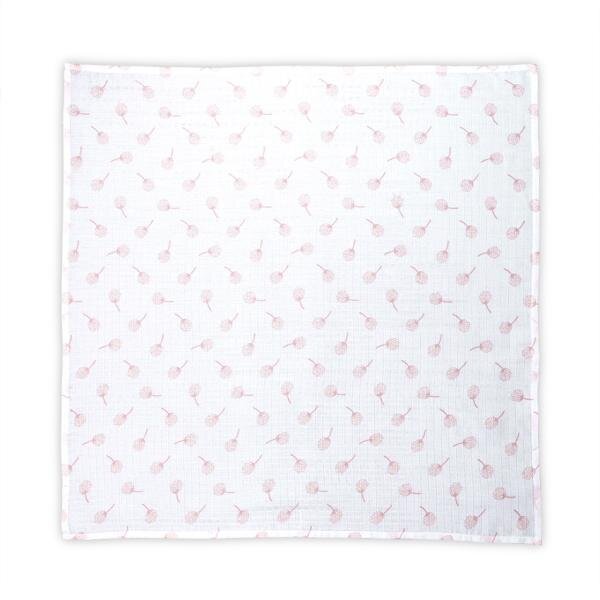 LORELLI Scutec pled din muselina 80x80 cm Rose Floral