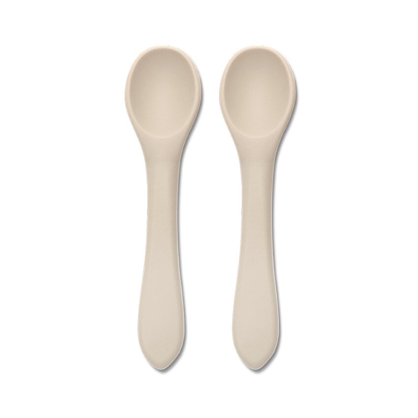 LORELLI Set 2 lingurite din silicon natural Beige