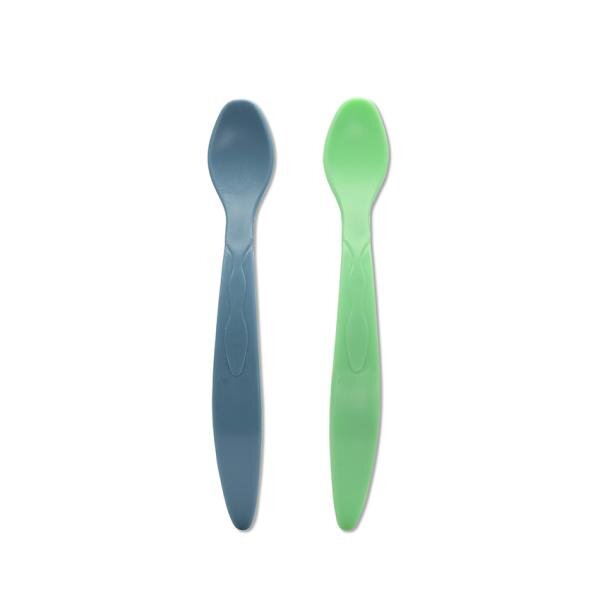 LORELLI Set 2 lingurite Verde Albastru flexibile cu maner lung si margine rotunjita