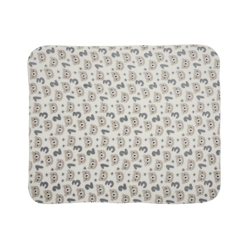 LORELLI Set 2 piese paturica moale 90 x 75 cm pernuta in forma de ursulet 45 x 30 cm Poffy Beige 0 luni+