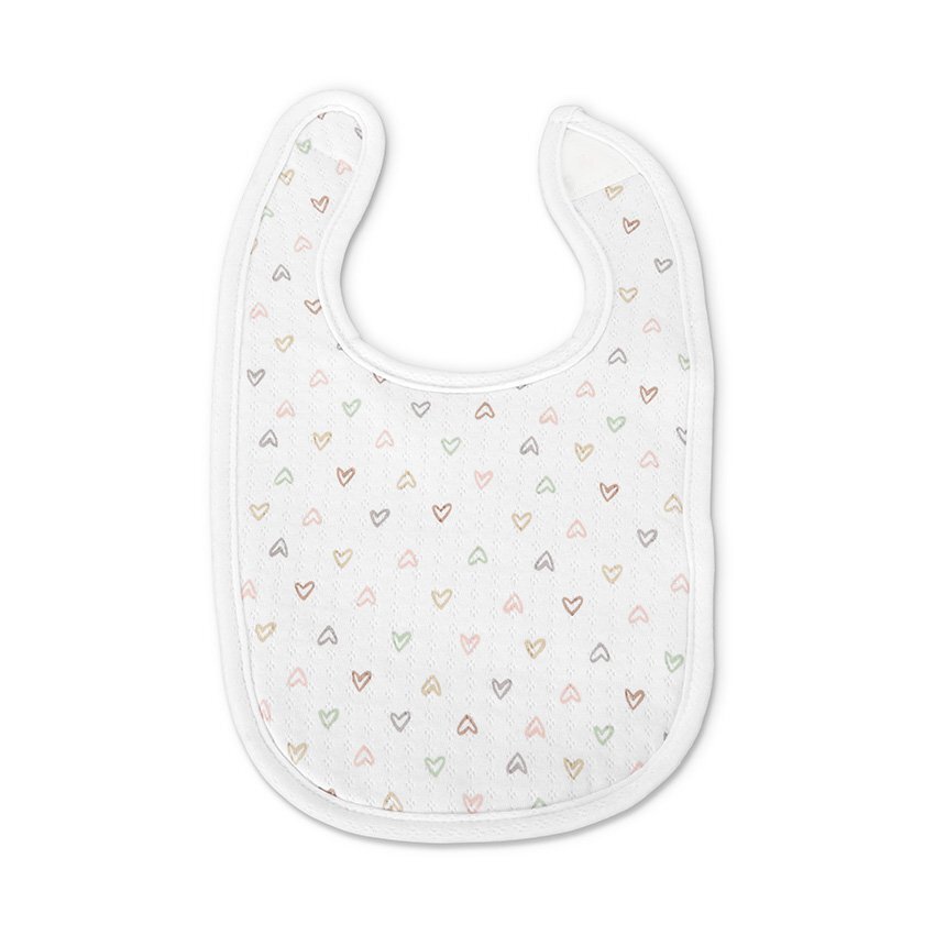 LORELLI Set 3 bavete din bumbac pentru nou-nascut inchidere cu velcro potrivit pentru hranire si in perioada eruptiei dentare 0 luni+ Pink