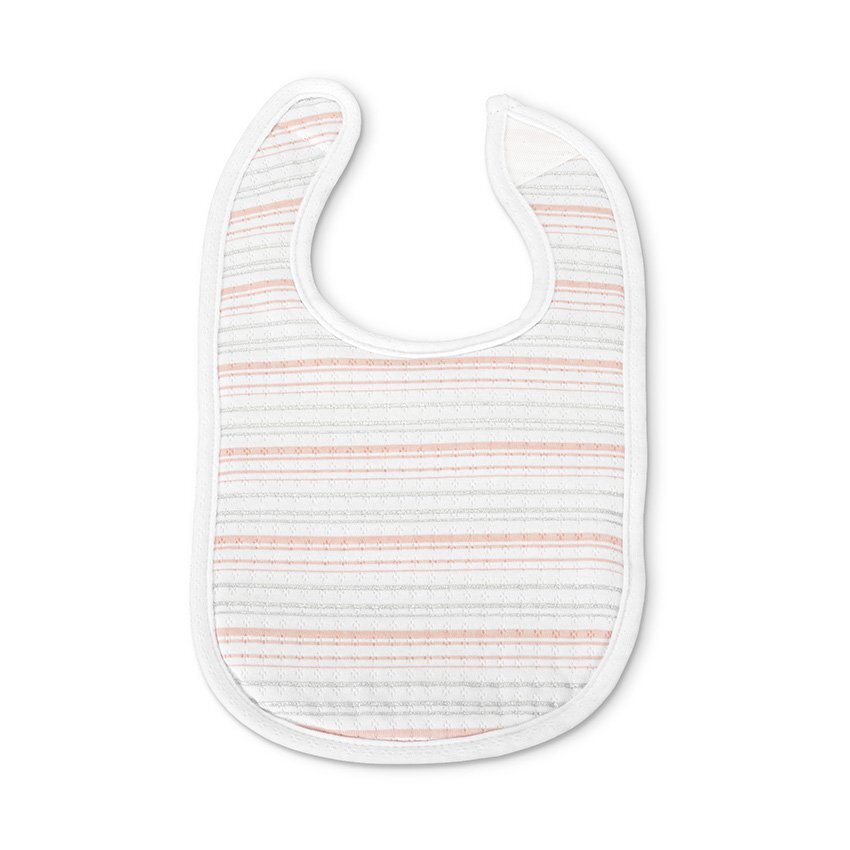 LORELLI Set 3 bavete din bumbac pentru nou-nascut inchidere cu velcro potrivit pentru hranire si in perioada eruptiei dentare 0 luni+ Pink
