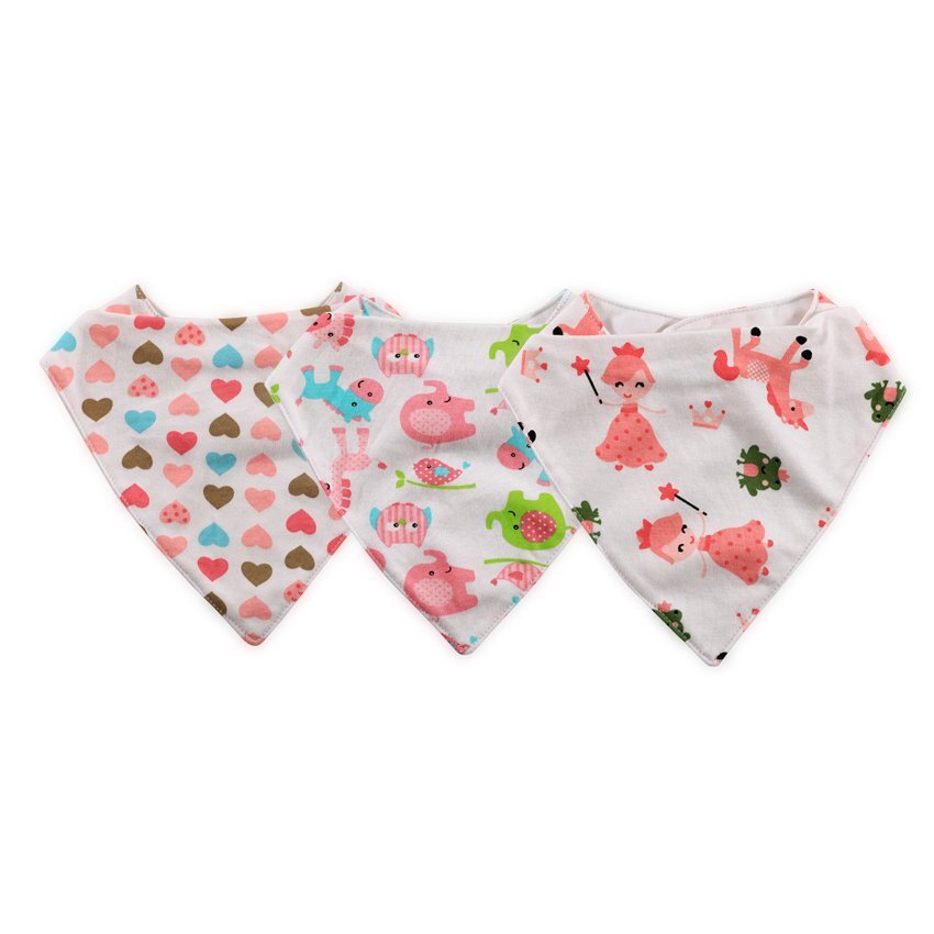 LORELLI Set 3 bavete tip bandana din bumbac