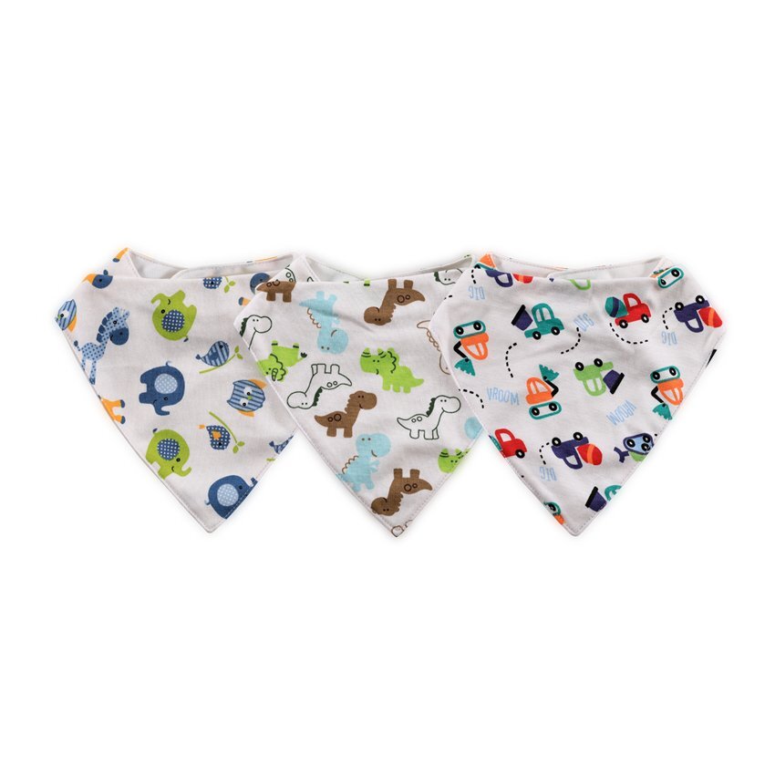 LORELLI Set 3 bavete tip bandana din bumbac