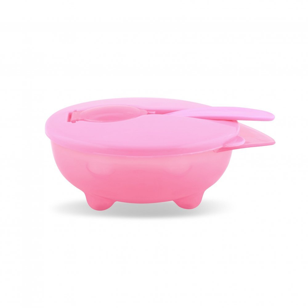 LORELLI Set castron cu capac si lingurita Pink