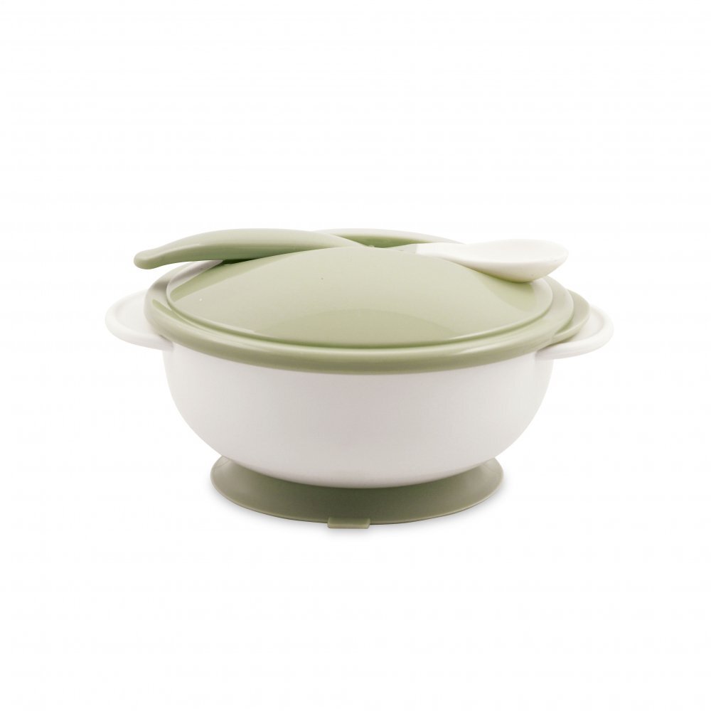 LORELLI Set castron cu ventuza capac si lingurita Mint Green